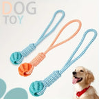 Interactive Dog Chew Toy Tug Rope, Treat Dispenser Ball, Durable & Dental Health