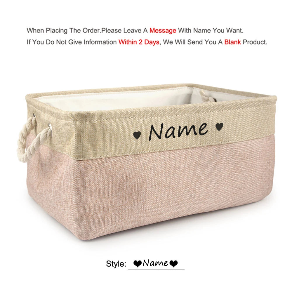 Custom Name Dog Toys Clothes Accessories Organize Storage