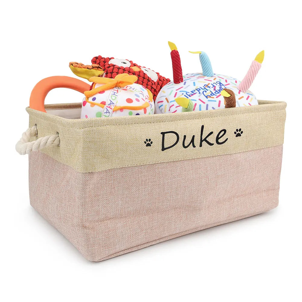 Custom Name Dog Toys Clothes Accessories Organize Storage