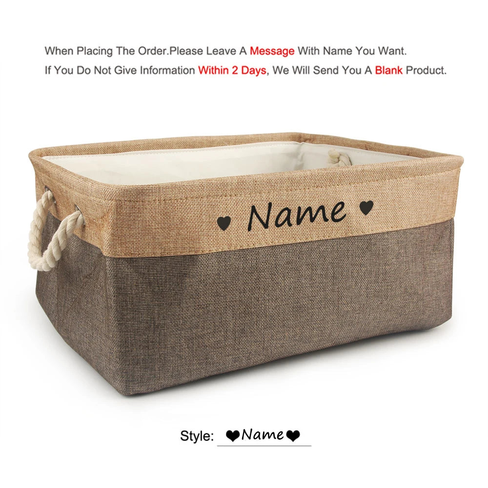 Custom Name Dog Toys Clothes Accessories Organize Storage