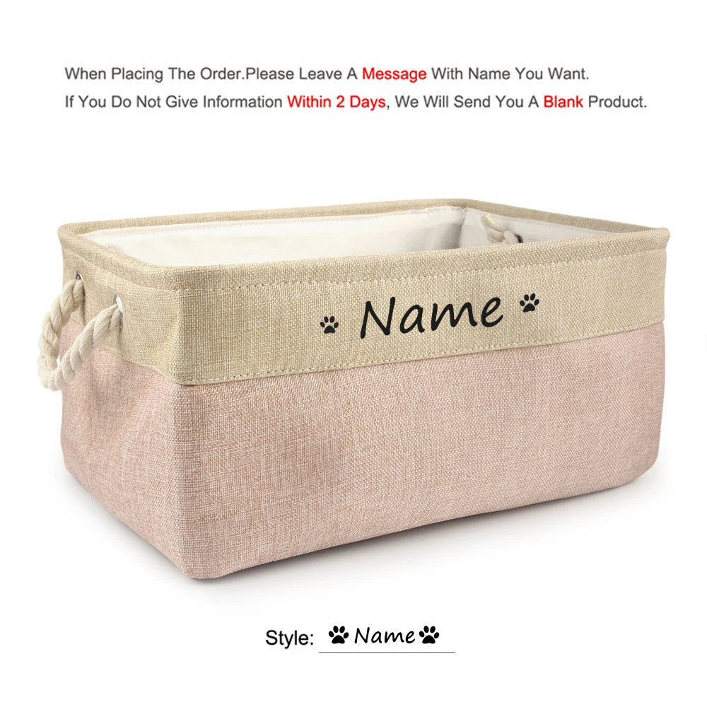 Custom Name Dog Toys Clothes Accessories Organize Storage