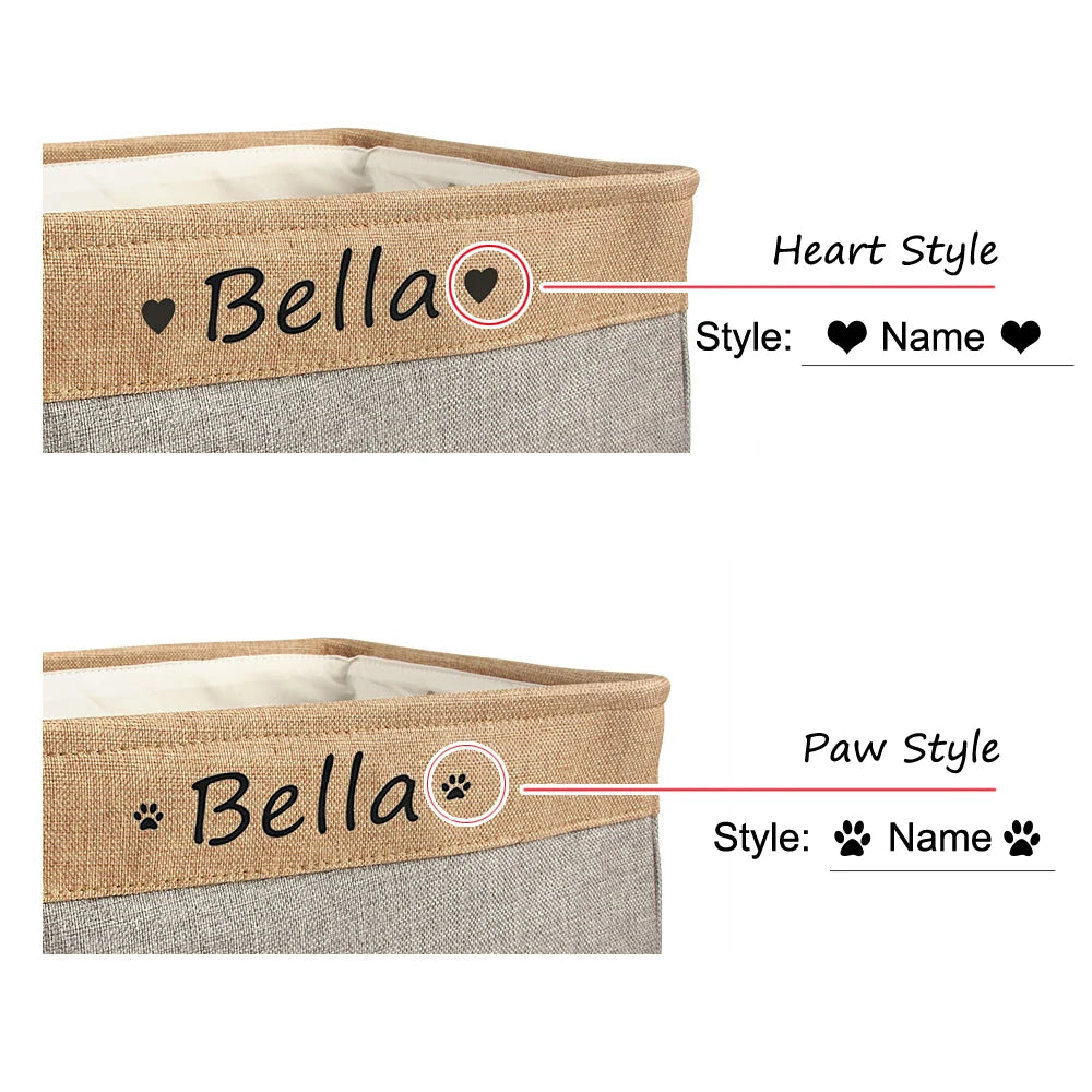 Custom Name Dog Toys Clothes Accessories Organize Storage