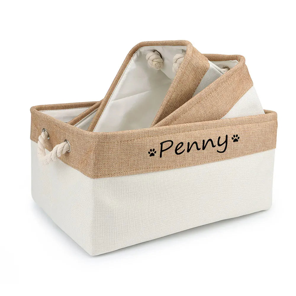 Custom Name Dog Toys Clothes Accessories Organize Storage
