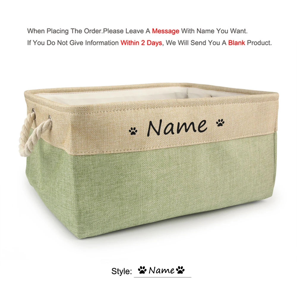Custom Name Dog Toys Clothes Accessories Organize Storage