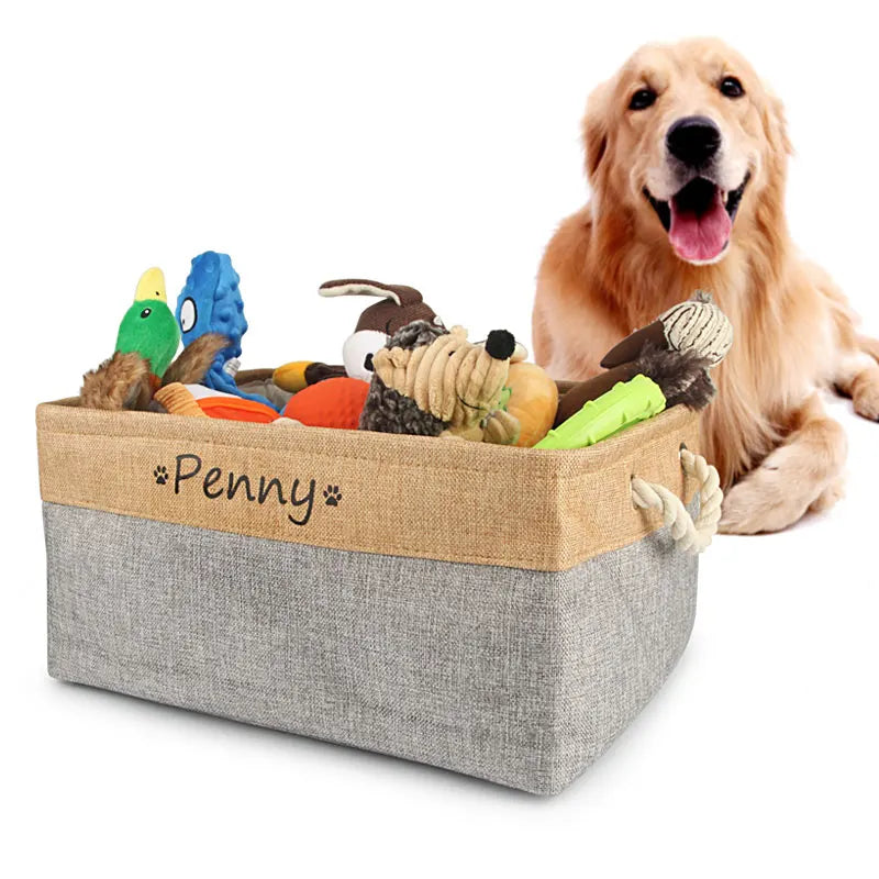 Custom Name Dog Toys Clothes Accessories Organize Storage