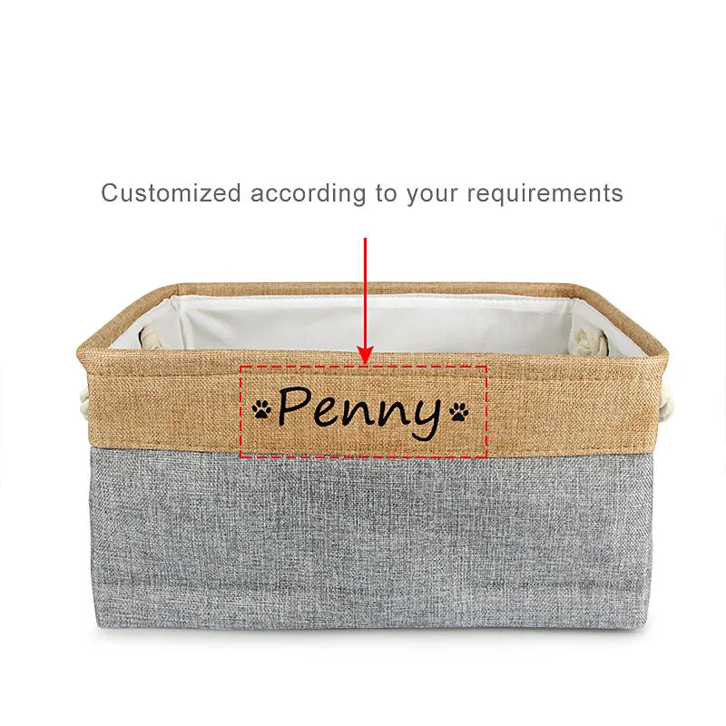 Custom Name Dog Toys Clothes Accessories Organize Storage
