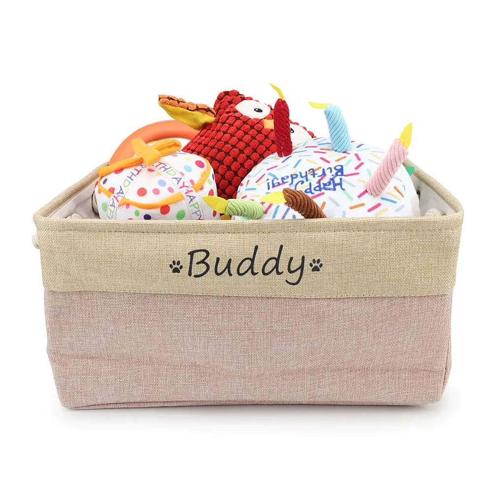 Custom Name Dog Toys Clothes Accessories Organize Storage