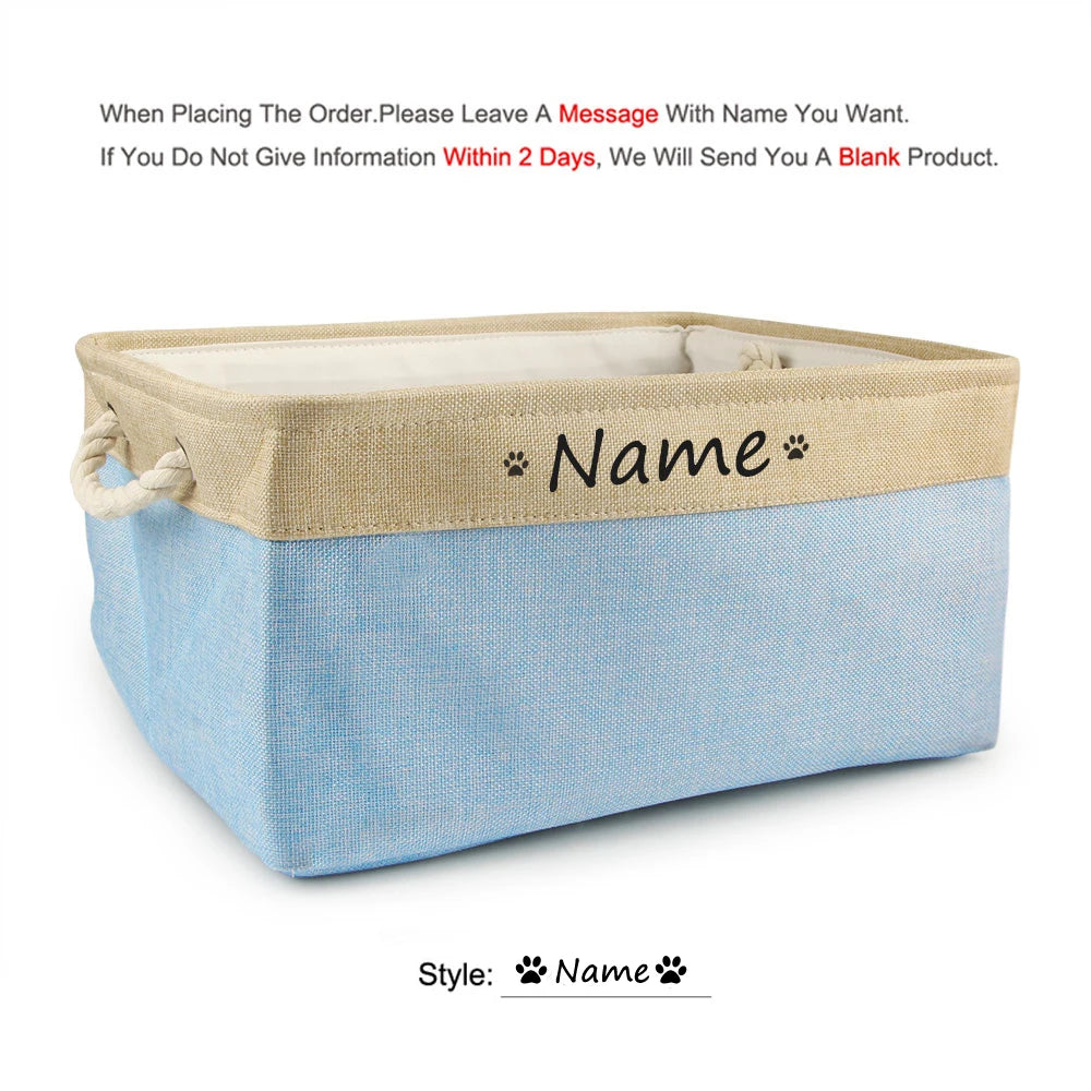 Custom Name Dog Toys Clothes Accessories Organize Storage