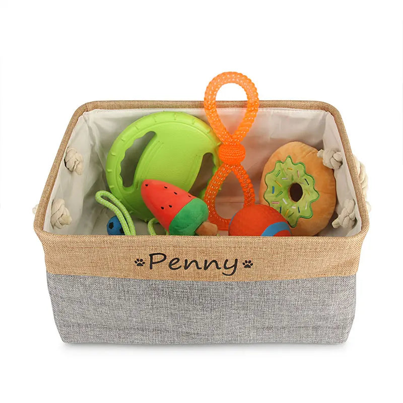 Custom Name Dog Toys Clothes Accessories Organize Storage