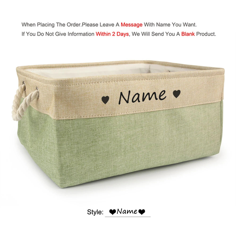 Custom Name Dog Toys Clothes Accessories Organize Storage
