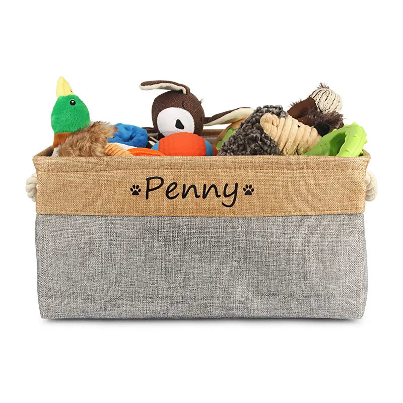 Custom Name Dog Toys Clothes Accessories Organize Storage