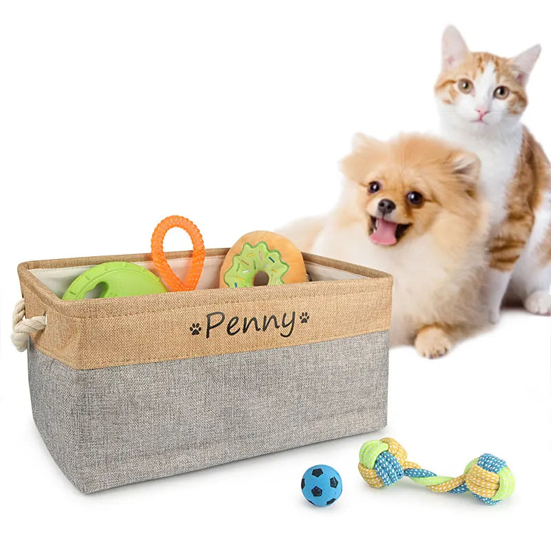 Custom Name Dog Toys Clothes Accessories Organize Storage