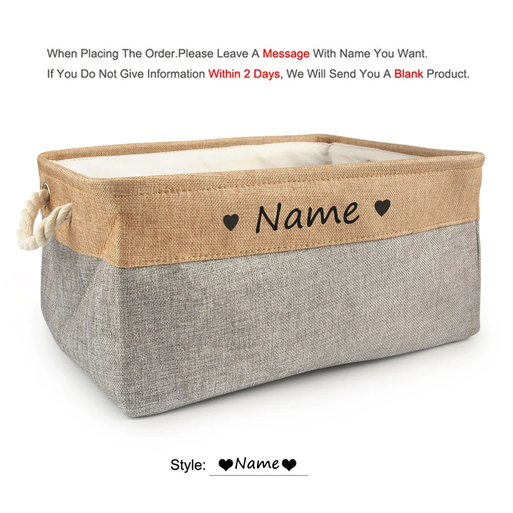 Custom Name Dog Toys Clothes Accessories Organize Storage