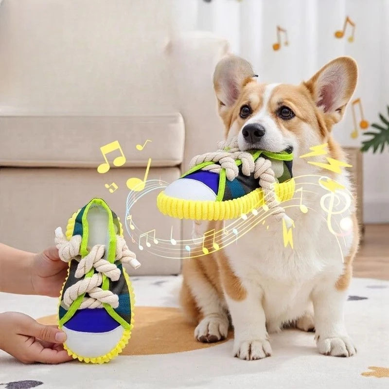 Teeth Grinding Bite Resistant Chew Squeaky Dog Toy