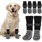 4pcs Waterproof Paw Anti-Slip Boots with Traction Socks for Injured Dogs