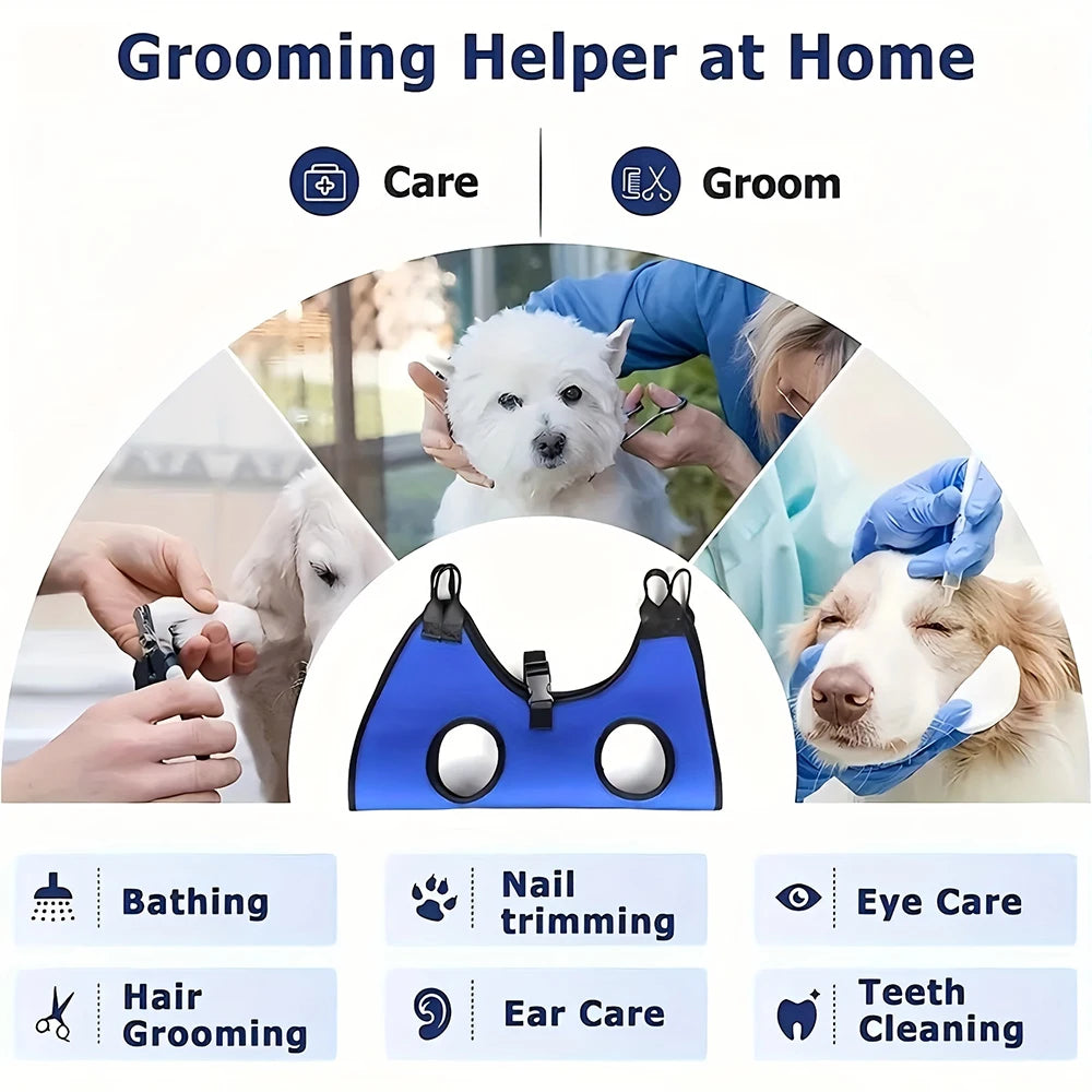 Pet Grooming Hammock Fixed Bath Bag for Nail Cutting Anti Scratch