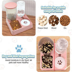 Automatic Pet Feeder Water Dispenser Set, 2 In 1