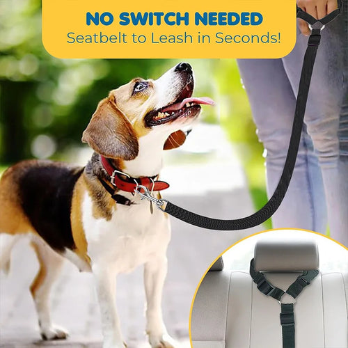 Adjustable 20cm 2-in-1 Nylon Pet Car Seat Belt Leash