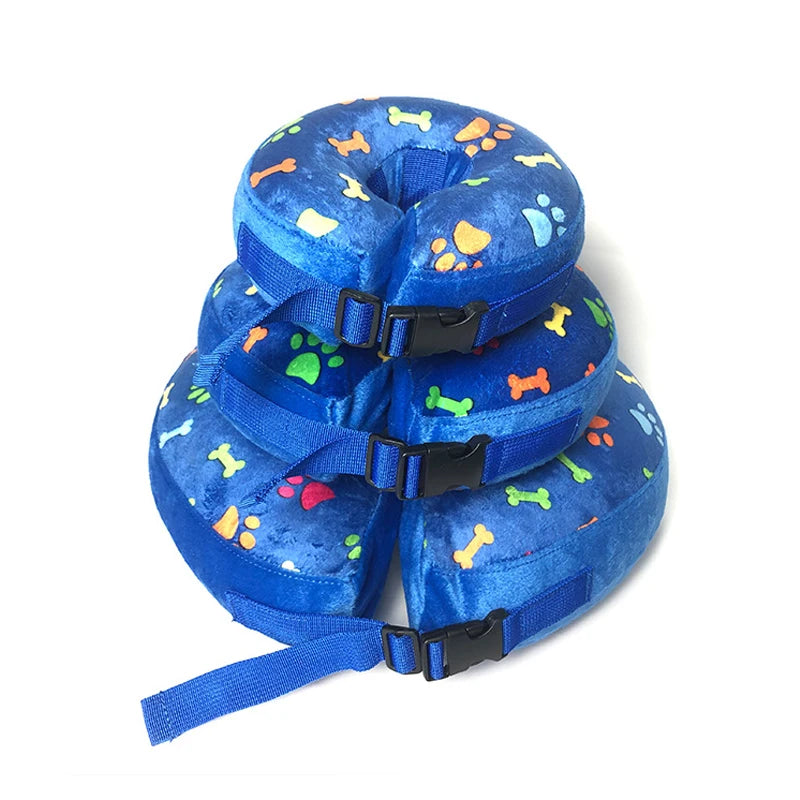 Soft Inflatable Dog Collar Post-Surgery Recovery Donut, Stops Licking Wounds