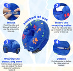 Soft Inflatable Dog Collar Post-Surgery Recovery Donut, Stops Licking Wounds