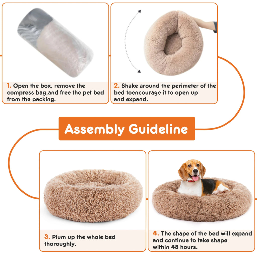 Calming Washable Anti-Slip Bed for Medium to Large Dogs