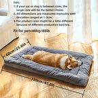 Oversized Rectangle Plush Pet Bed, Soft Polyester