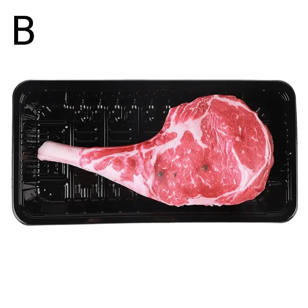 Simulation Squeaky Steak Bite-Resistant Bone Dog Toys