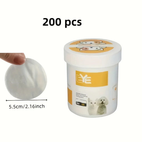 200pcs Pet Eye Wet Wipes, Gently Remove Tear Stain, Debris, Discharge