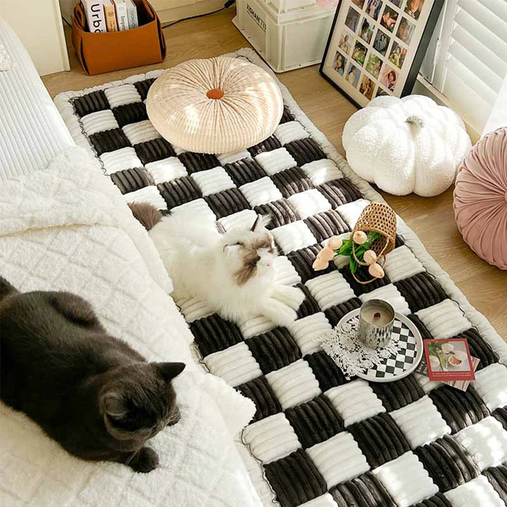 Pet Warm Bed Mat Scratchable Blanket Washable Cushion Couch Protector