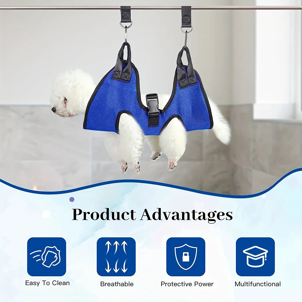 Pet Grooming Hammock Fixed Bath Bag for Nail Cutting Anti Scratch