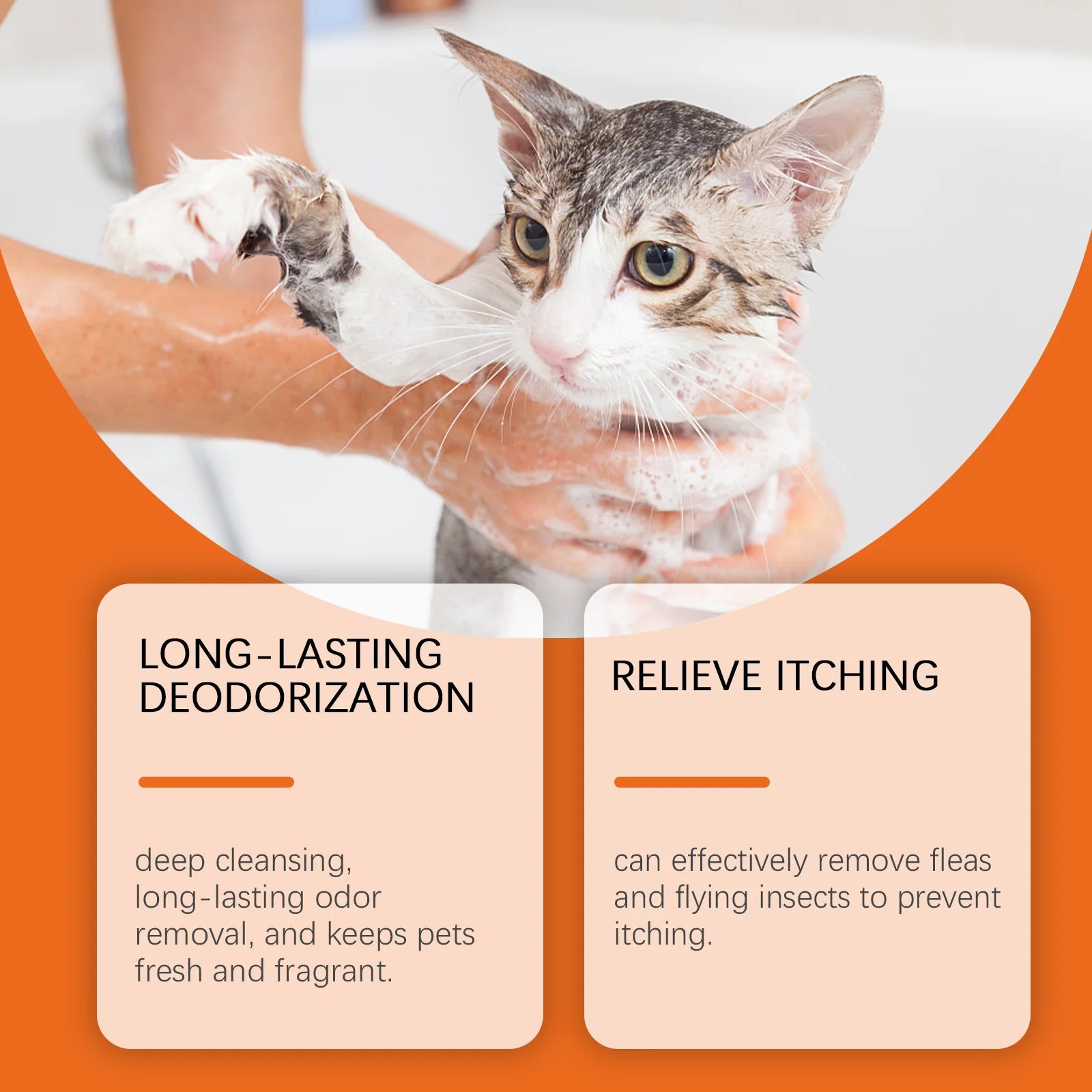 Natural Pet Shampoo Removes Odor & Tangles, Flea & Insect Repellent,