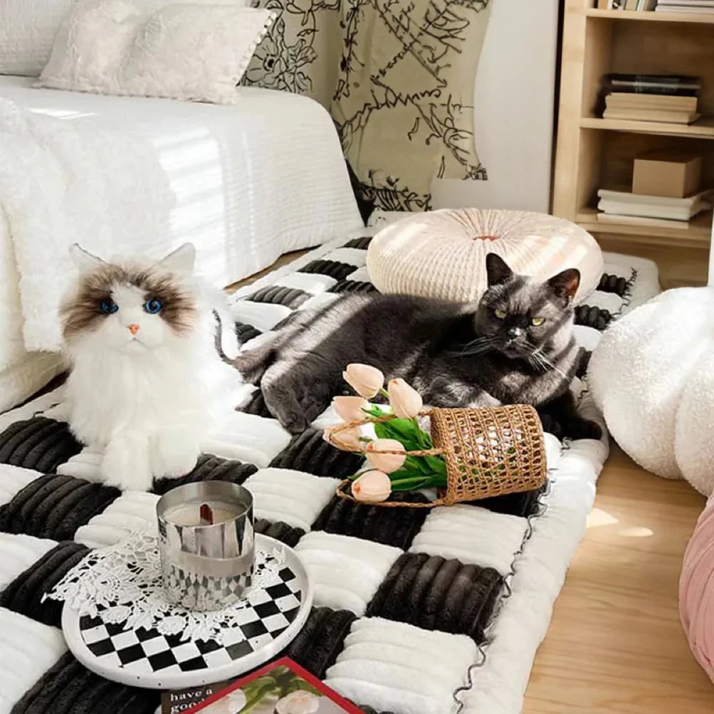 Pet Warm Bed Mat Scratchable Blanket Washable Cushion Couch Protector
