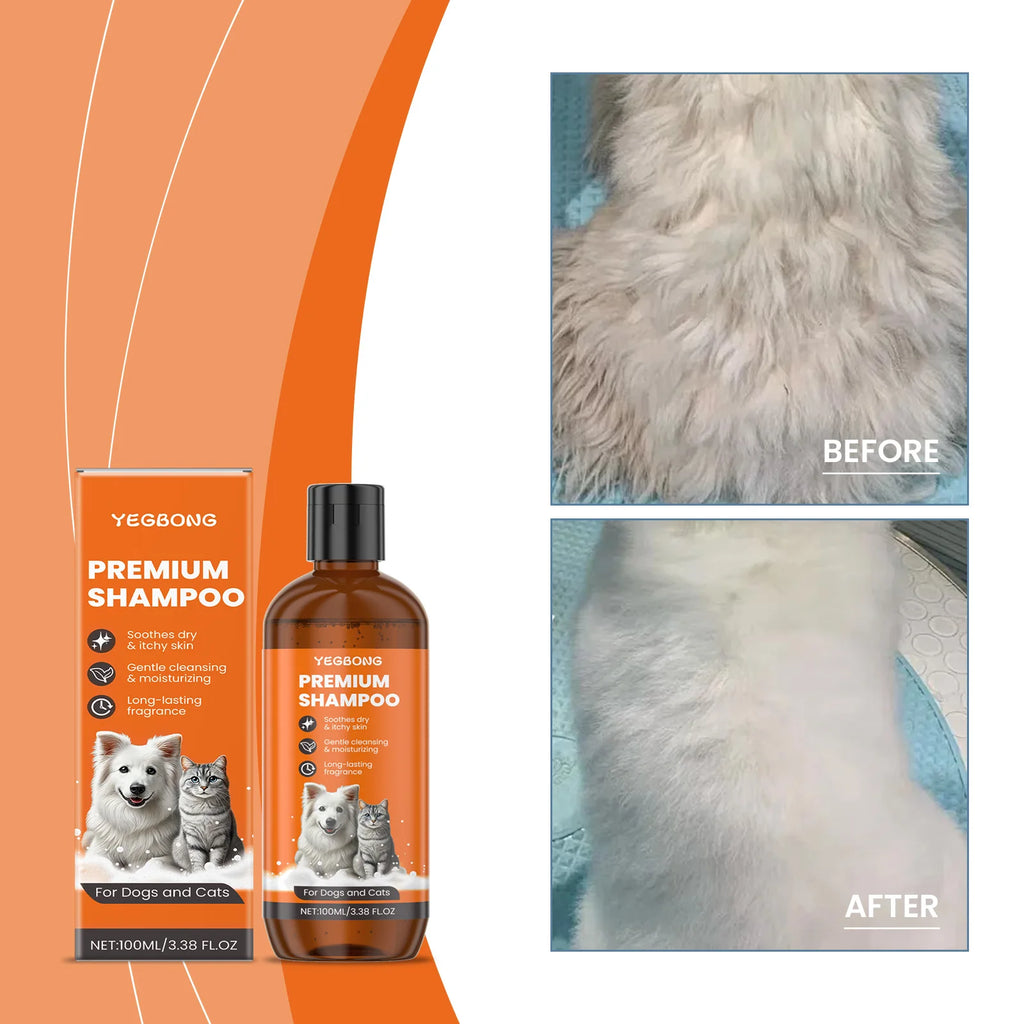 Natural Pet Shampoo Removes Odor & Tangles, Flea & Insect Repellent,