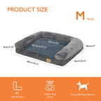 Dog Bed Cushion with Removable Washable Cover Soft Sponge Foam
