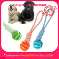 Interactive Dog Chew Toy Tug Rope, Treat Dispenser Ball, Durable & Dental Health