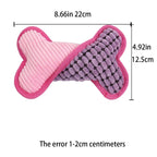 Dogs Plush Squeaky Stuffed Bones Toys, Puppy Birthday Gifts