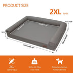M-XXL Orthopedic Dog Calming Removable Cover Bed Bolster Microfiber Leather