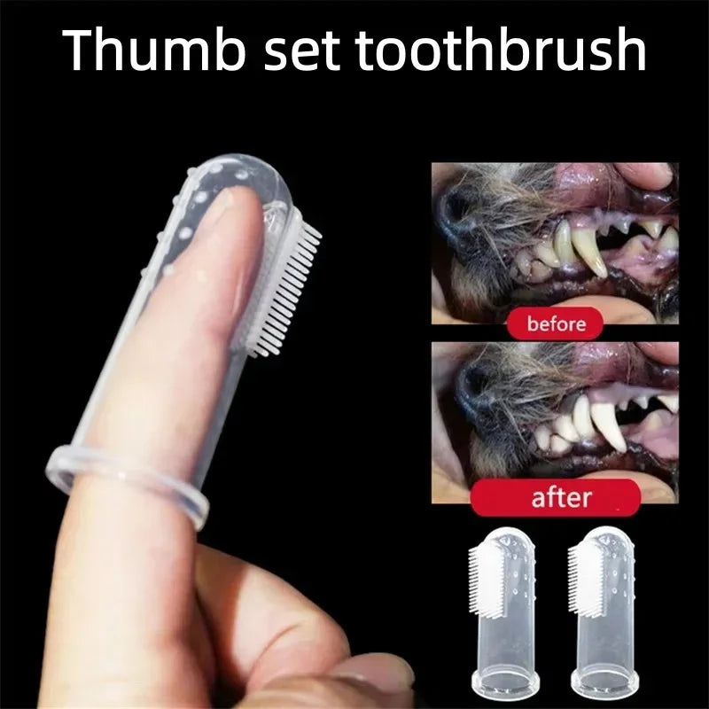 Ultra Soft Silicone Finger Toothbrush for Pets