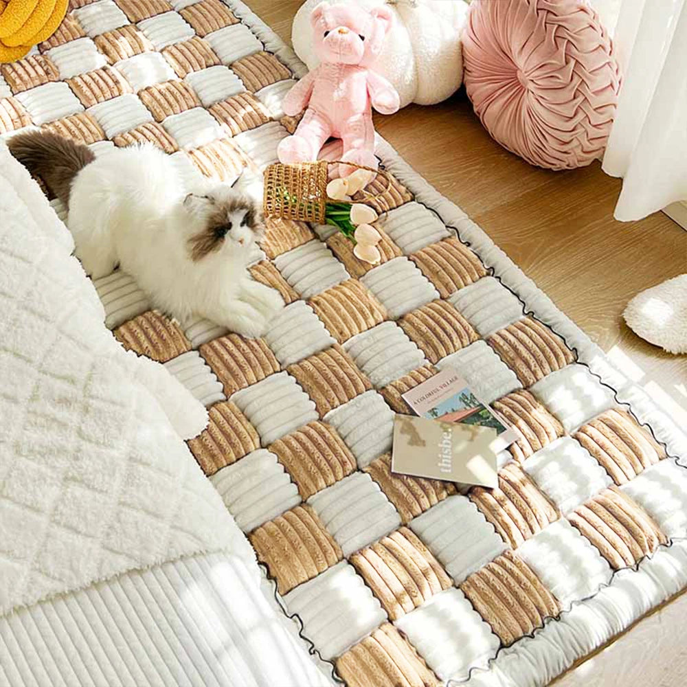 Pet Warm Bed Mat Scratchable Blanket Washable Cushion Couch Protector