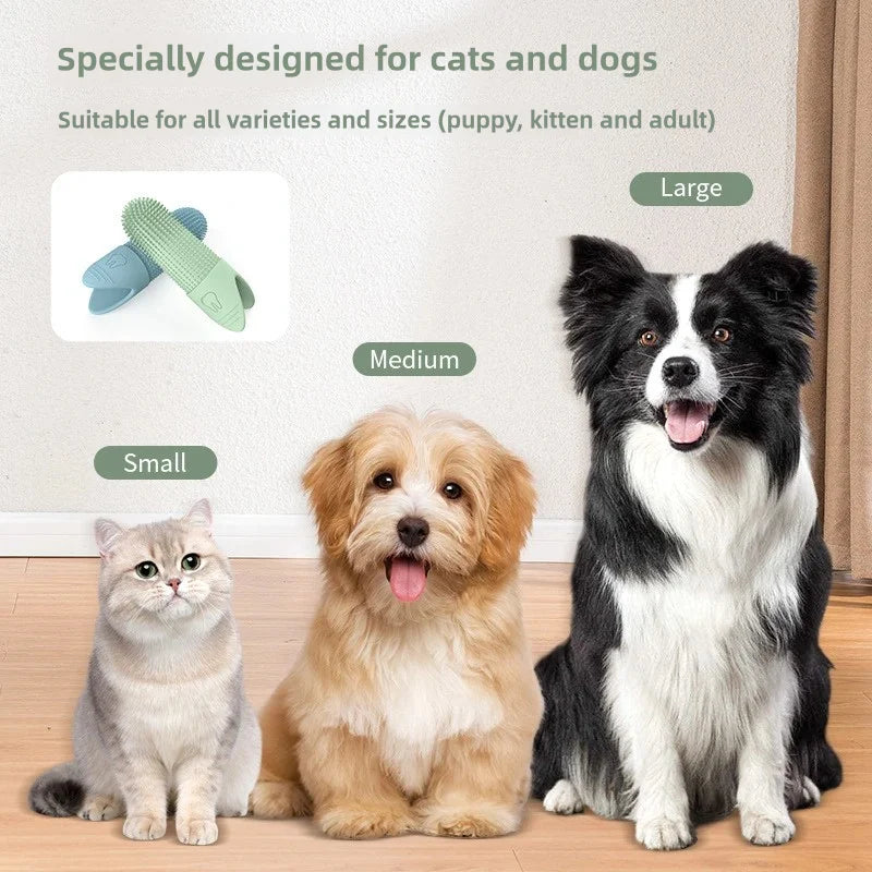 360° Cleaning Finger Toothbrush for Pets