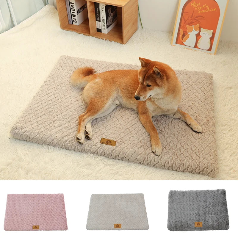 3D Foam Pet Bed With Removable Washable Waterproof Faux Cover