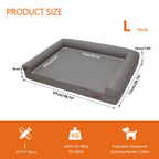 M-XXL Orthopedic Dog Calming Removable Cover Bed Bolster Microfiber Leather