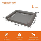 M-XXL Orthopedic Dog Calming Removable Cover Bed Bolster Microfiber Leather