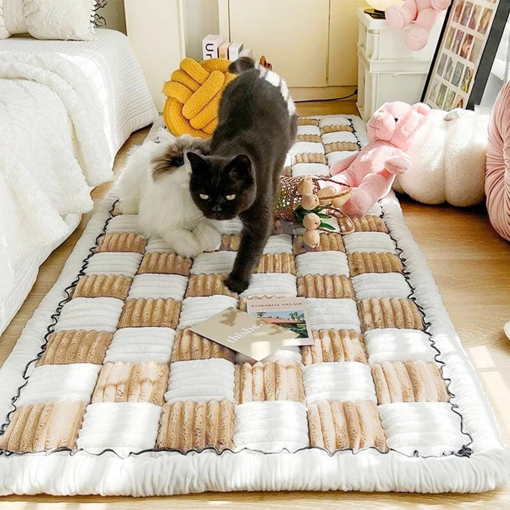 Pet Warm Bed Mat Scratchable Blanket Washable Cushion Couch Protector