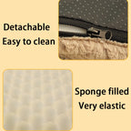 3D Foam Pet Bed With Removable Washable Waterproof Faux Cover