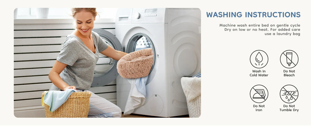 Calming Washable Anti-Slip Bed for Medium to Large Dogs