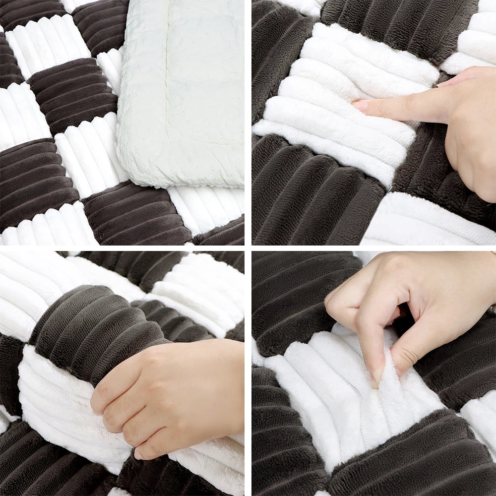 Pet Warm Bed Mat Scratchable Blanket Washable Cushion Couch Protector