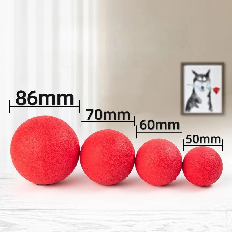 Bite Resistant Indestructible Solid Bouncy Rubber Balls for Dogs