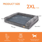 Dog Bed Cushion with Removable Washable Cover Soft Sponge Foam