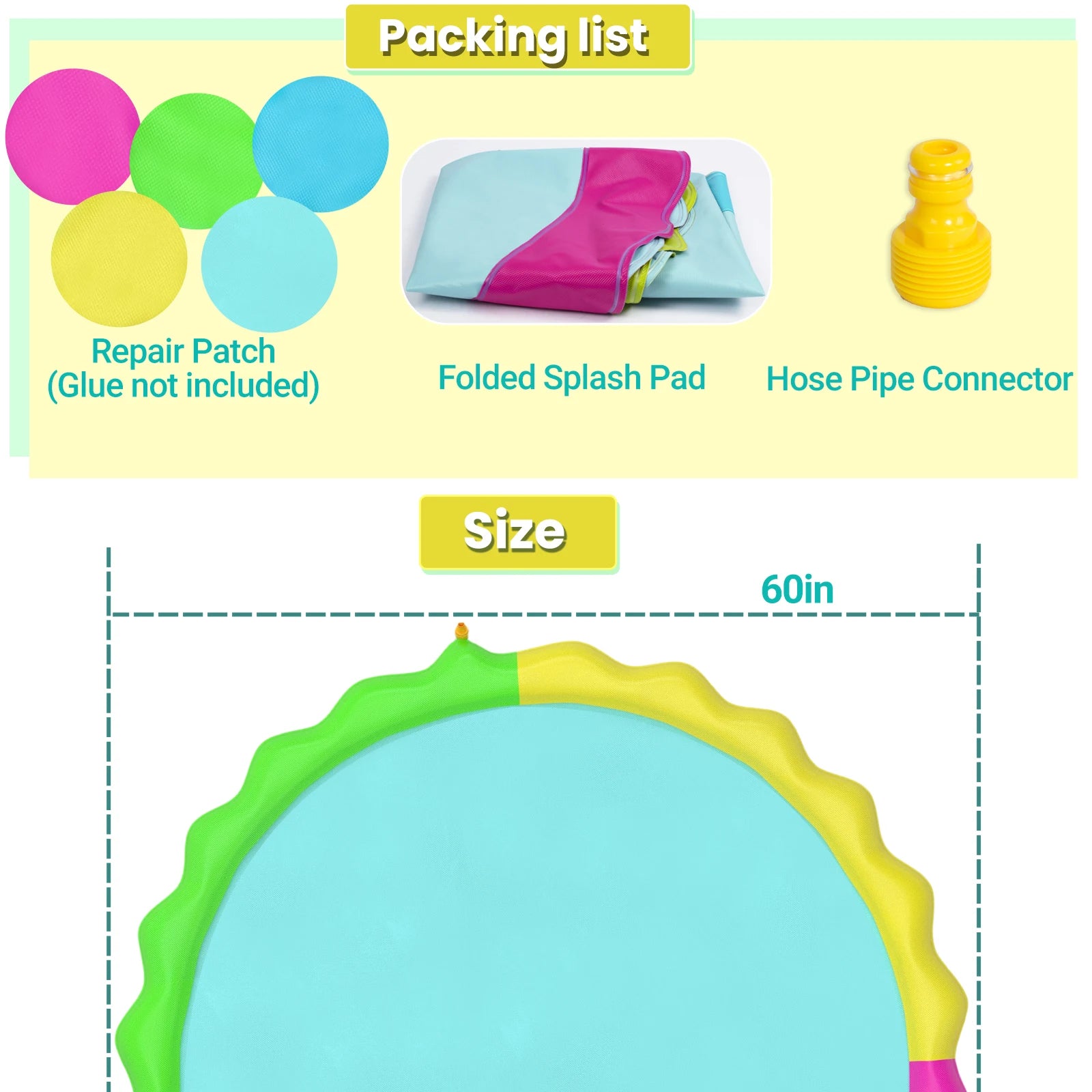 Interactive Non-Slip Sprinkler Splash Play Pad for Dogs